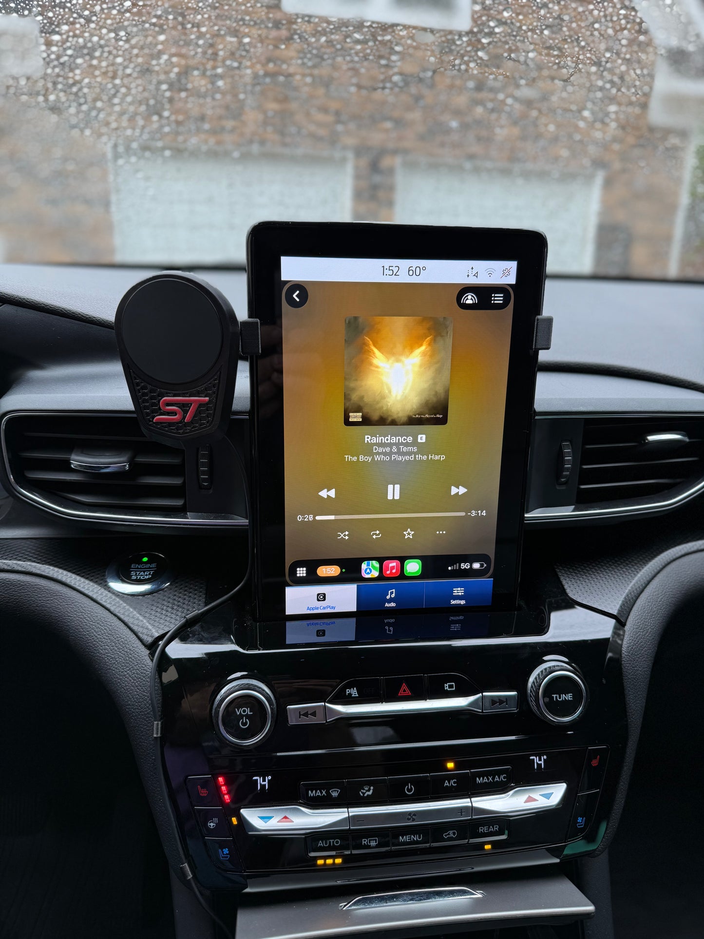 Magnetic Phone Mount with Wireless Charger | Universal 17mm Ball Mount - 3D Printed