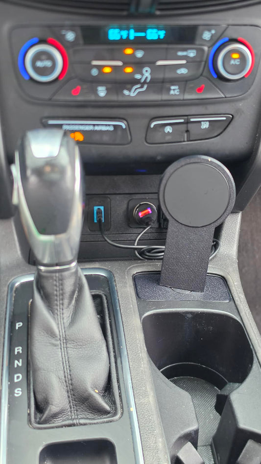 Magnetic Phone mount with wireless charger and integrated Wireless CarPlay for Ford Escape 2017-2019