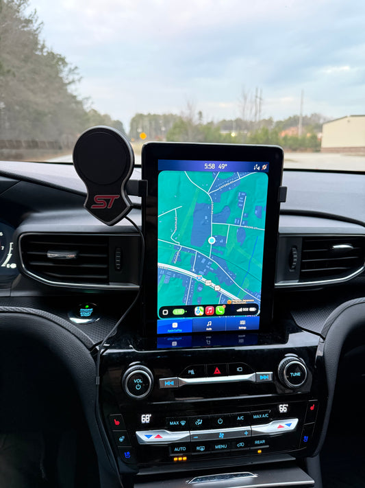 Wireless car charger mount with 17mm ball with screen mount Ford Explorer ST