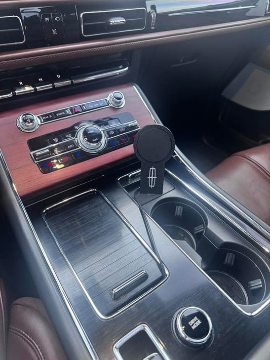Magnetic Phone mount with wireless charging and integrated Wireless CarPlay for Lincoln Aviator 2020-2025 - 3D Printed